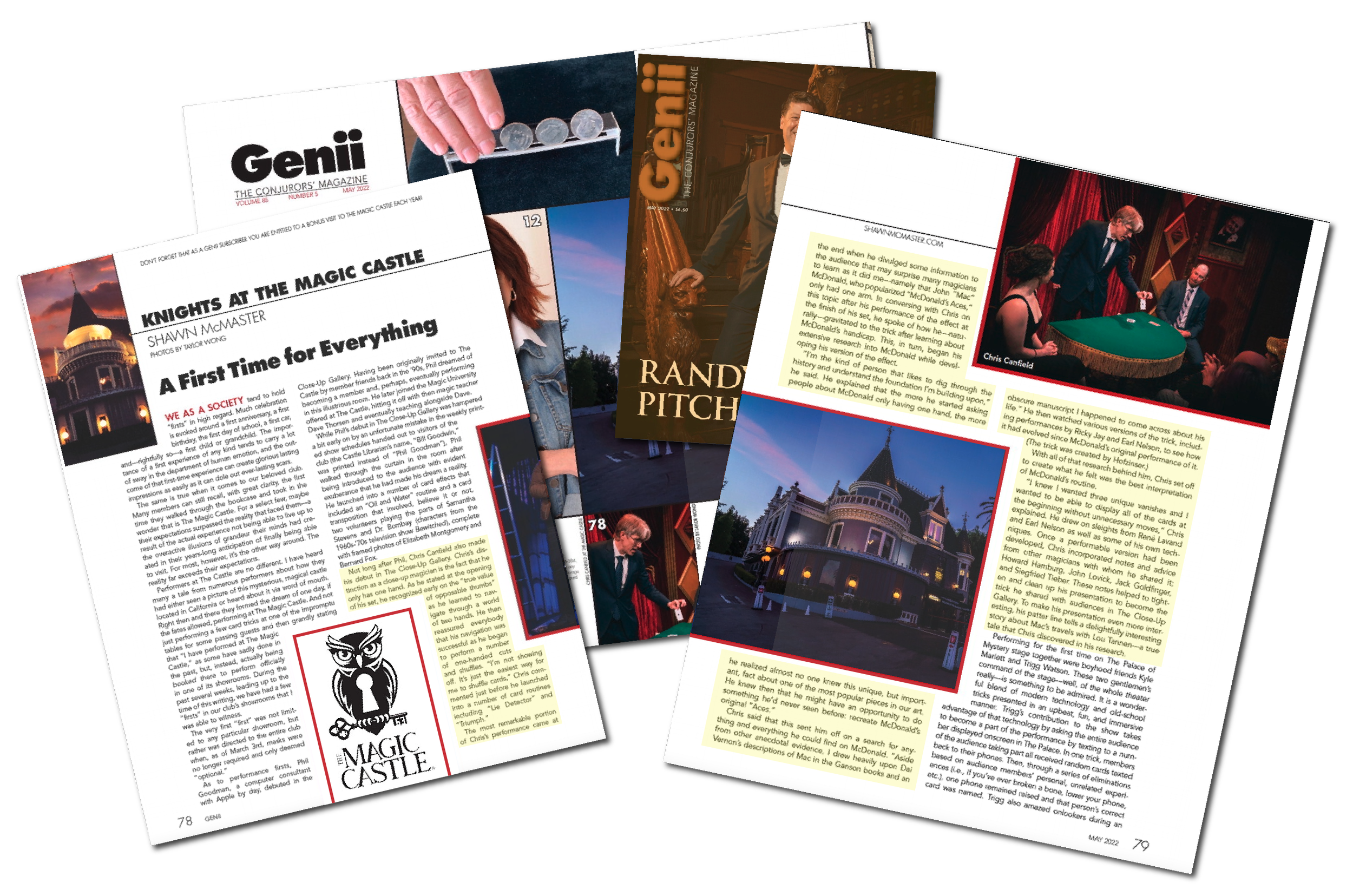 Genii Magazine’s May 2022 feature on Chris Canfield